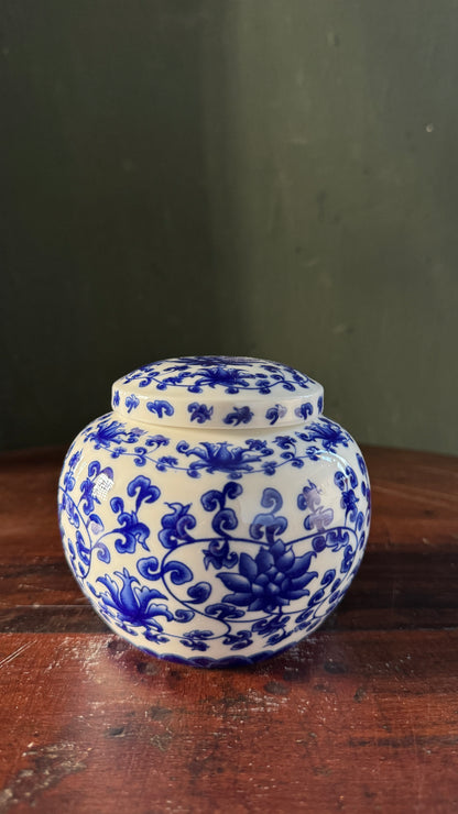 Blue&white Chinese Porcelain Tea kitchen floral Jars With Lids –  Ceramic Tea Storage Canisters Airtight Container for Loose Tea, Sugar, Herbs
