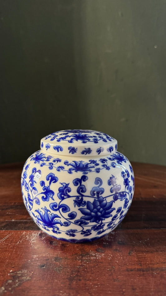 Blue&white Chinese Porcelain Tea kitchen floral Jars With Lids –  Ceramic Tea Storage Canisters Airtight Container for Loose Tea, Sugar, Herbs