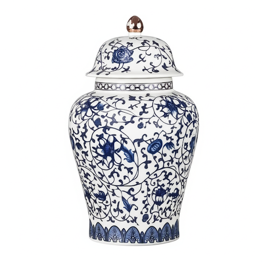 Blue&white Chinese Porcelain Tea Jars With Lids –  Ceramic Tea Storage Canisters Airtight Container for Loose Tea, Sugar, Herbs