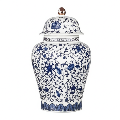 Blue&white Chinese Porcelain Tea Jars With Lids –  Ceramic Tea Storage Canisters Airtight Container for Loose Tea, Sugar, Herbs