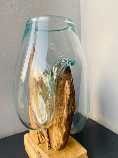 Molten Glass on teak Driftwood(rare limited edition)