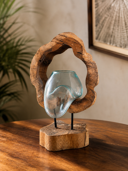 Molten Glass on teak Driftwood-Archflow