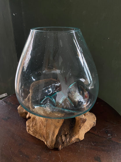 Wavecrest Molten Glass on Driftwood-Model 12