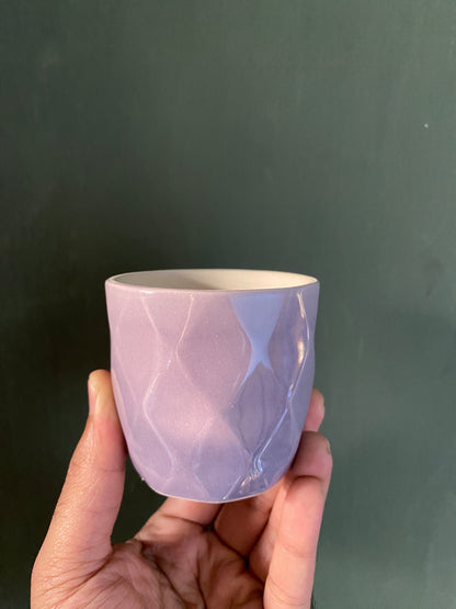 Lavender ceramic planter