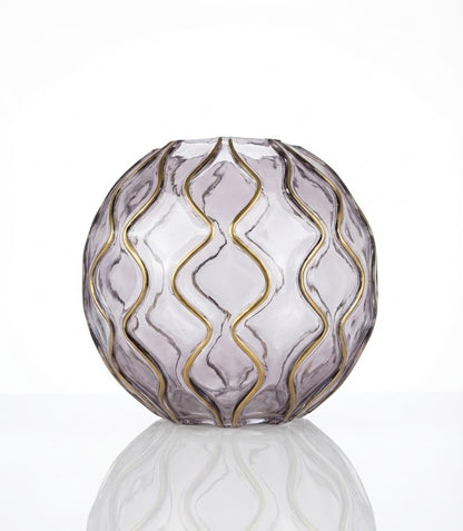 Premium Imported Designer lavender Glass Vase showpiece– Limited Edition