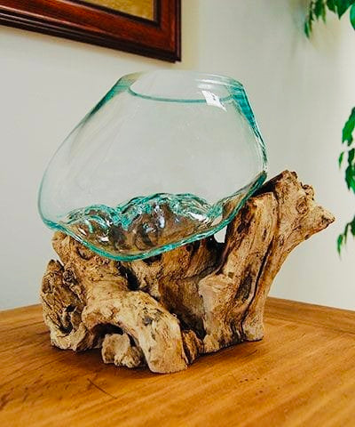 Wavecrest xlarge size Molten Glass on teak Driftwood(Pre-order)