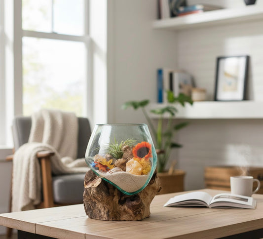 Wavecrest small size Molten Glass on teak Driftwood(Pre-order)