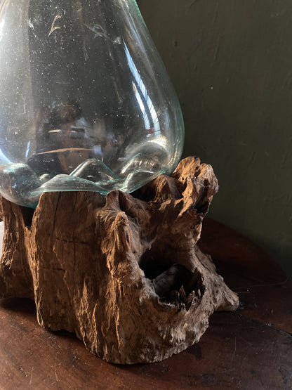 Wavecrest Molten Glass on Driftwood-Model 2