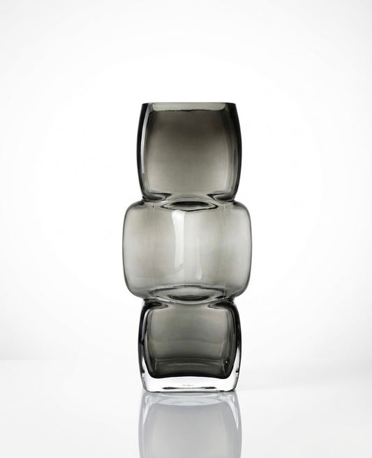 Premium Imported Designer black Glass Vase showpiece– Limited Edition