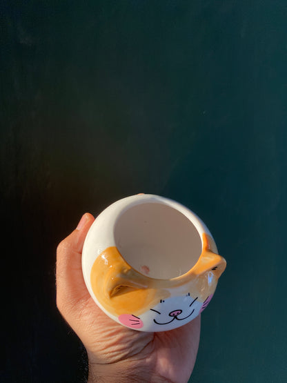 Cat ceramic planter