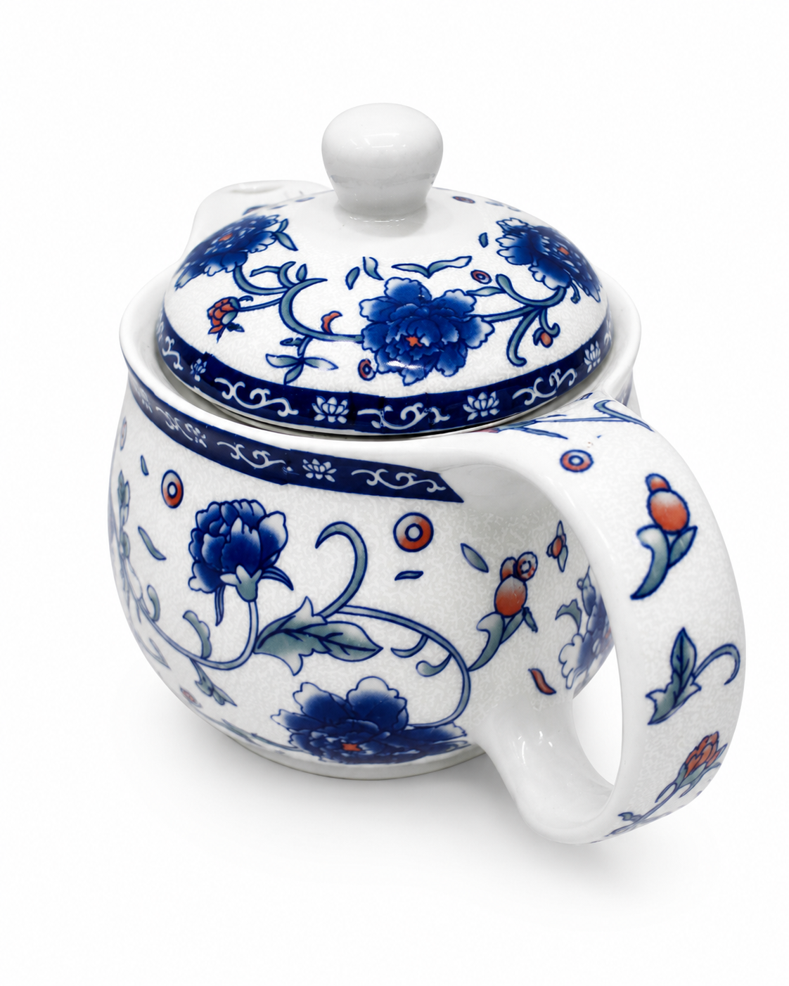 Premium porcelain teapot with removable tea strainer
