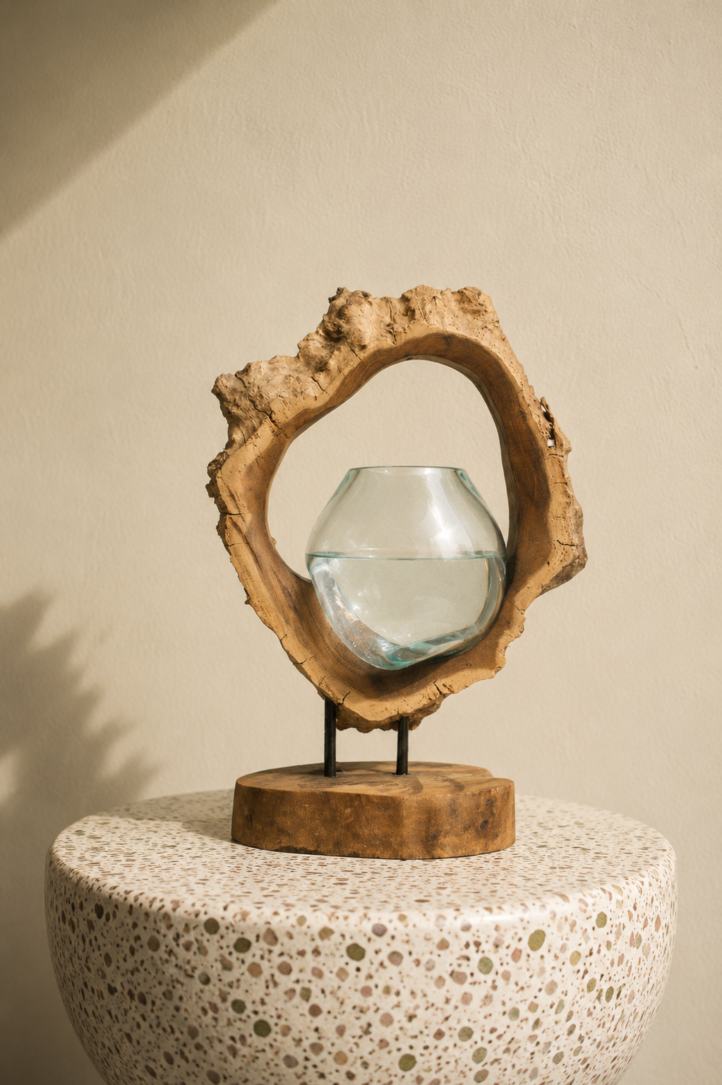 Molten Glass on teak Driftwood-Archflow