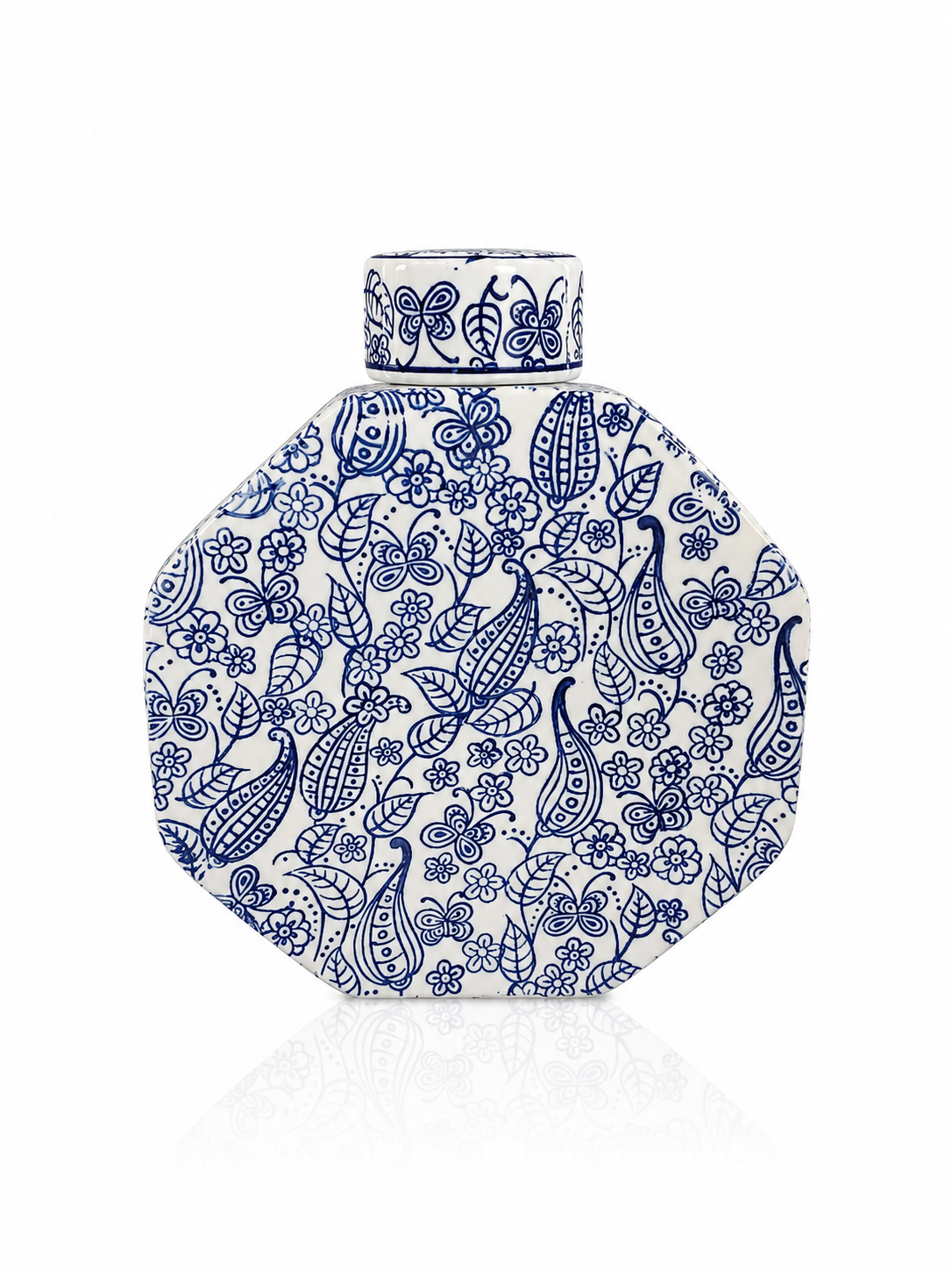 Imported ceramic tea ginger Jars With Lids Jingdezhen kitchen Storage Style Blue white pottery home decor