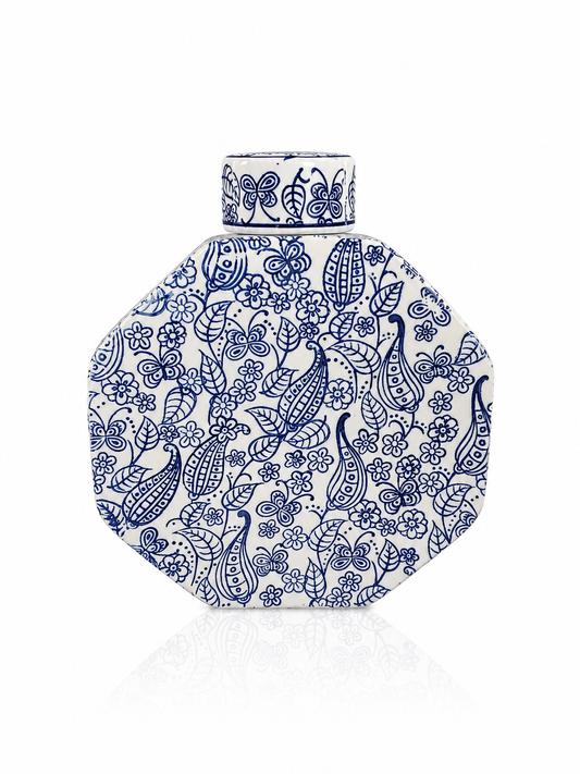 Imported ceramic tea ginger Jars With Lids Jingdezhen kitchen Storage Style Blue white pottery home decor