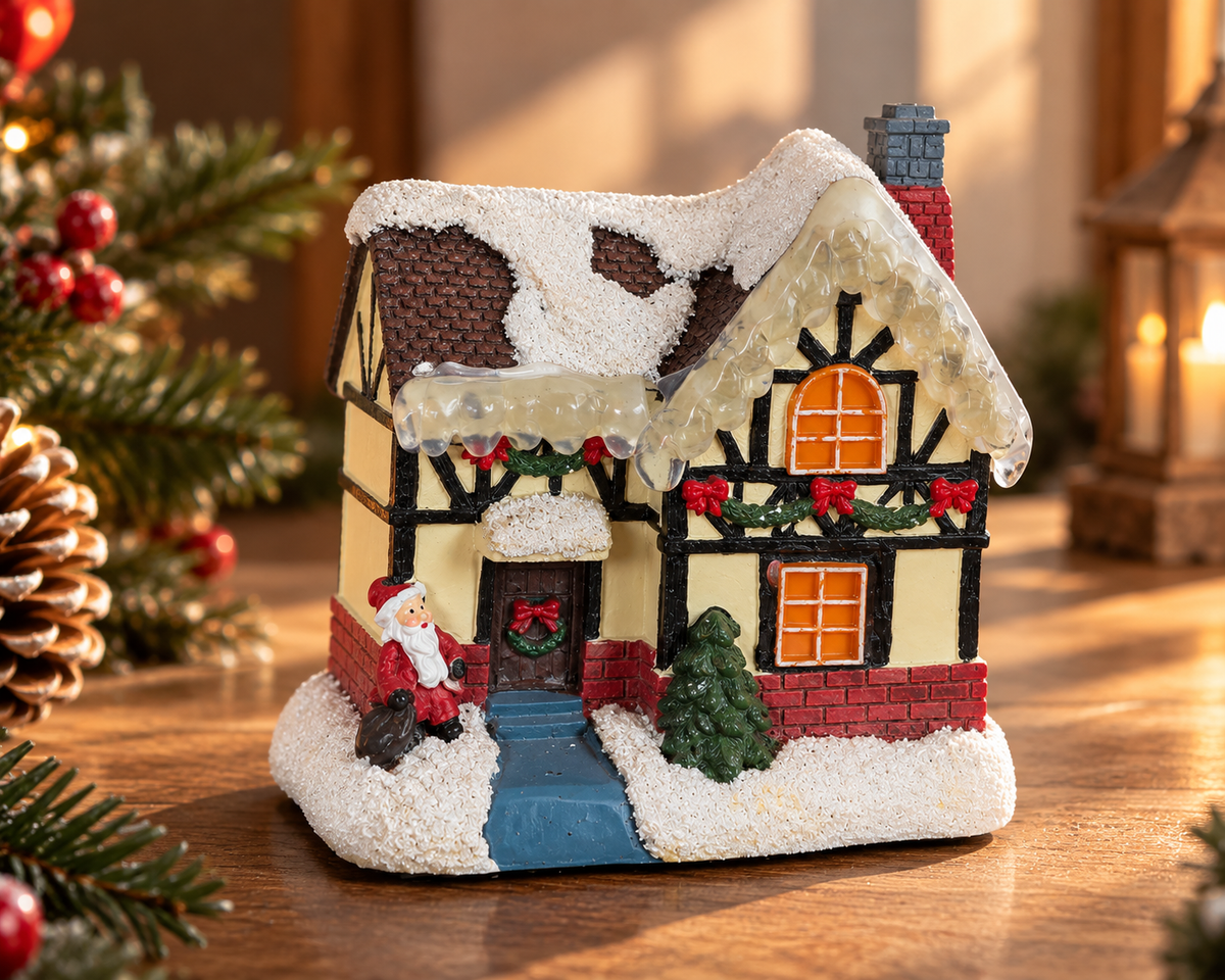 Light-Up Christmas Village House Decoration small