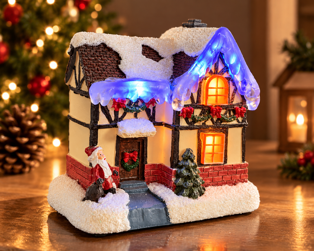 Light-Up Christmas Village House Decoration small