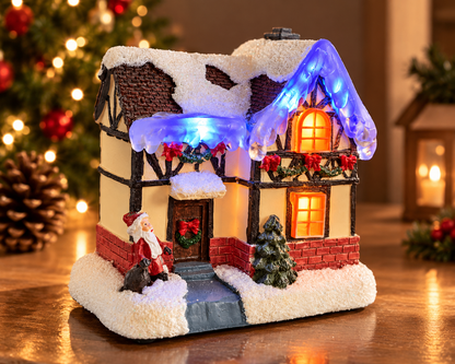 Light-Up Christmas Village House Decoration small