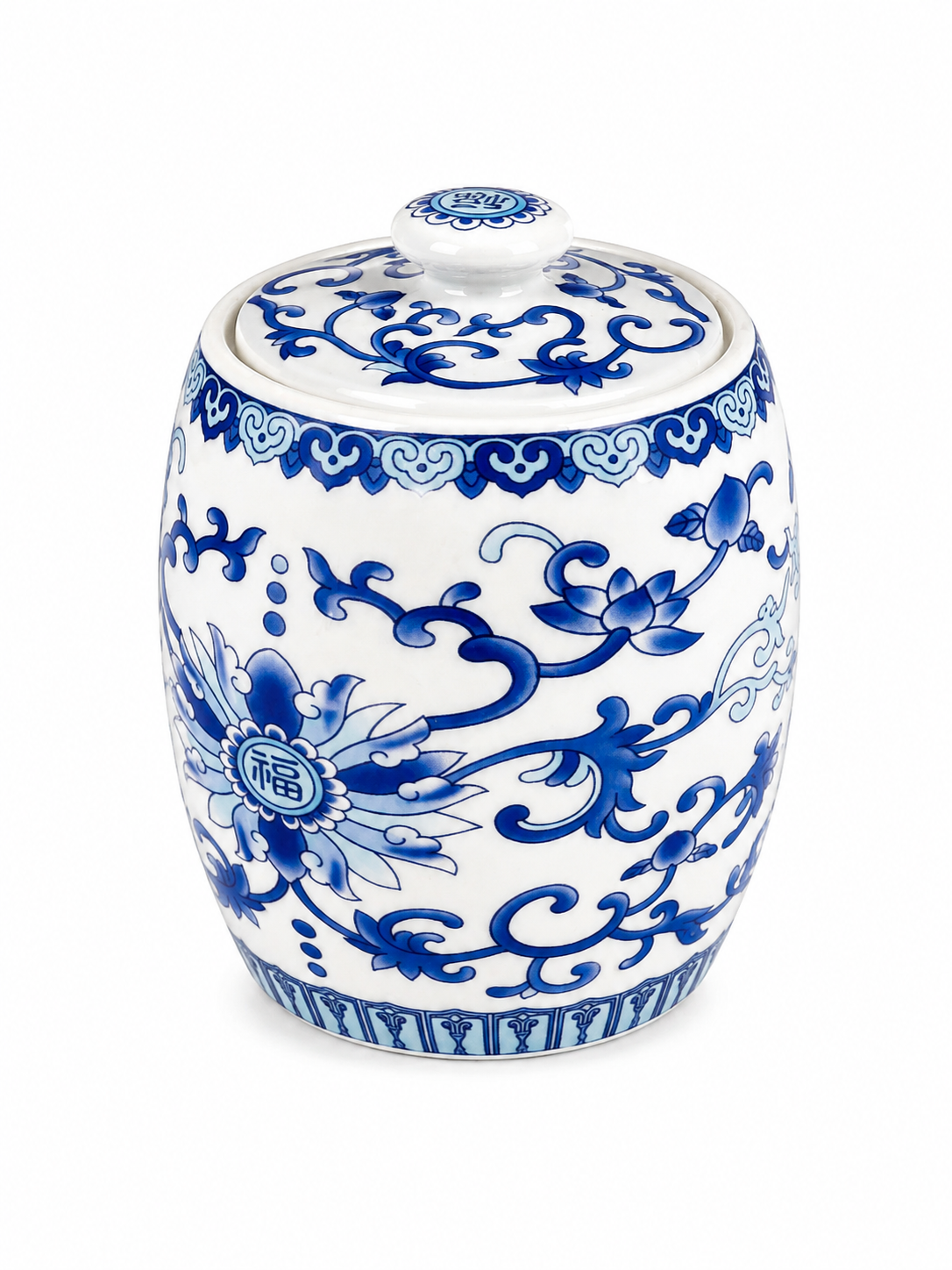 Imported Porcelain Tea ginger Jars With Lids Hand-Painted floral Ceramic kitchen Storage Canisters Style Blue white pottery ceramic home decor Famille Enamel Container spices Loose Tea Herbs