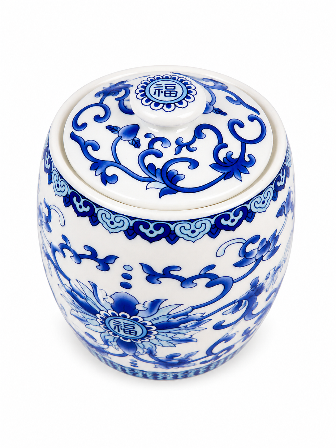 Imported Porcelain Tea ginger Jars With Lids Hand-Painted floral Ceramic kitchen Storage Canisters Style Blue white pottery ceramic home decor Famille Enamel Container spices Loose Tea Herbs
