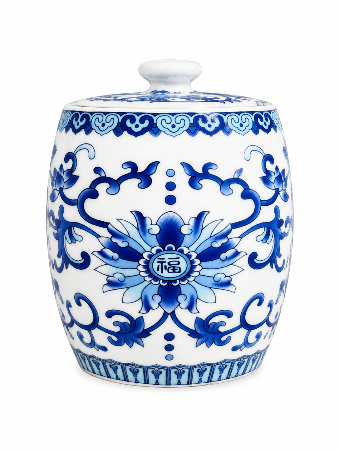 Imported Porcelain Tea ginger Jars With Lids Hand-Painted floral Ceramic kitchen Storage Canisters Style Blue white pottery ceramic home decor Famille Enamel Container spices Loose Tea Herbs