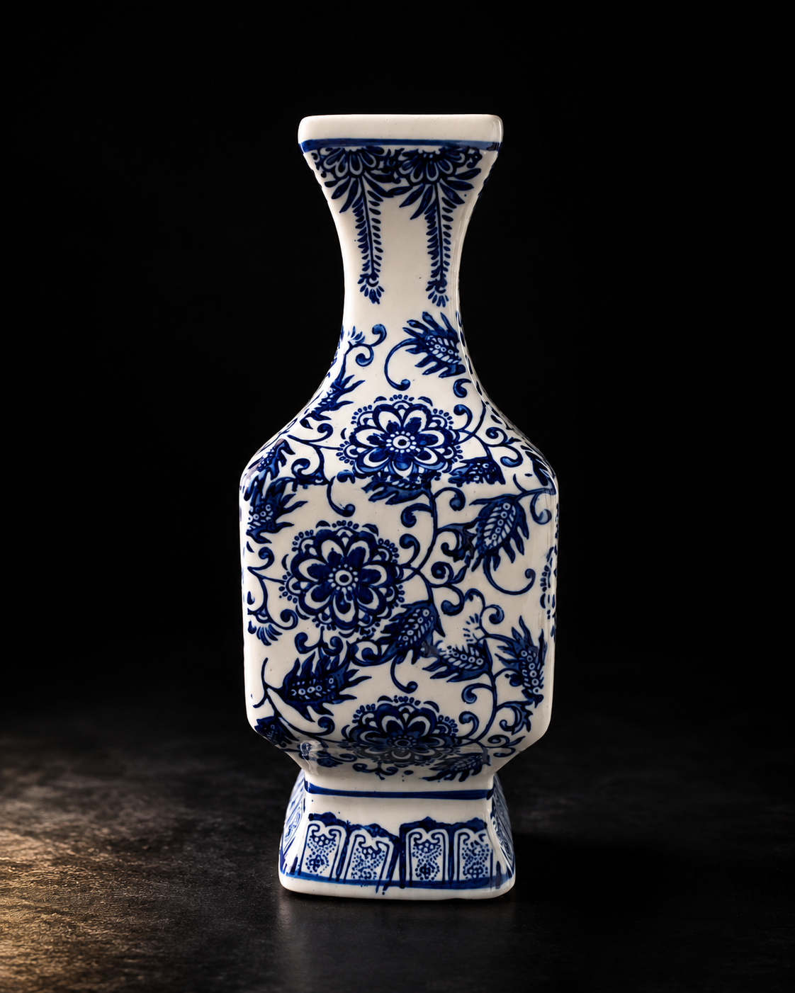 Royal Blossom Porcelain Decorative Vase –Luxury Blue & White Chinese-Inspired Flower Vase