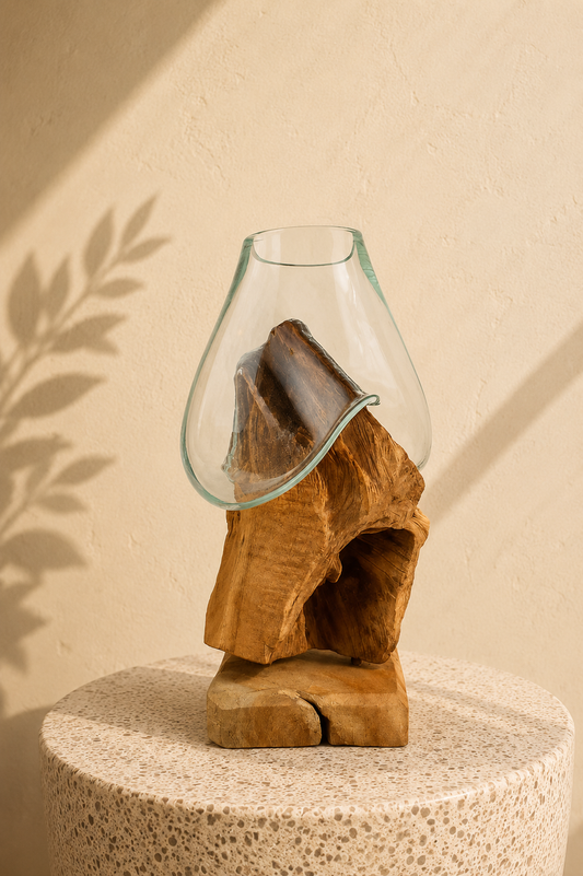 Molten Glass on teak Driftwood(rare limited edition)
