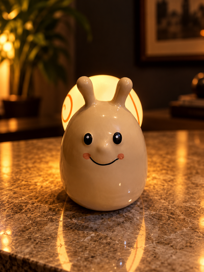 Snail Glow Ceramic LED Night Light