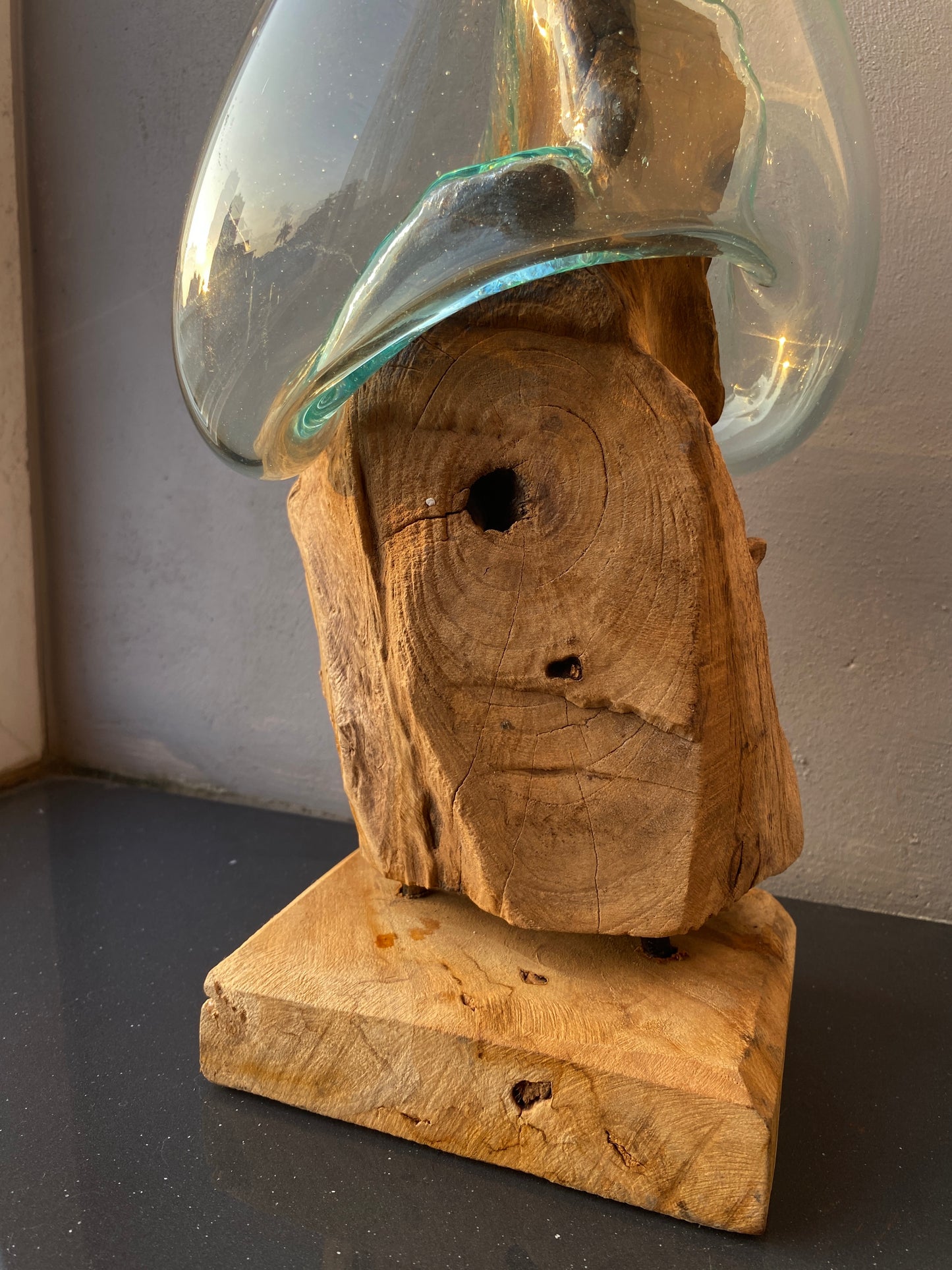 Molten Glass on teak Driftwood(rare limited edition)