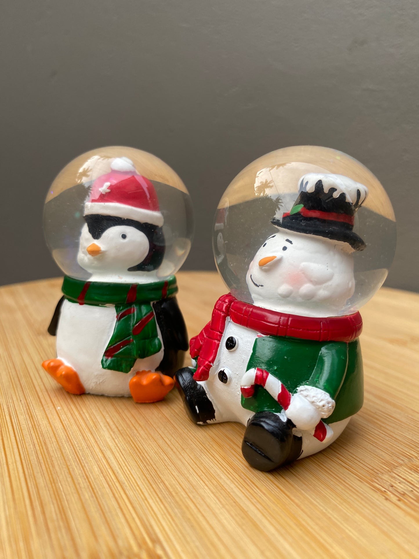 Penguin and Snowman Snow Globe Combo - Perfect Christmas Decor & Gifting Set