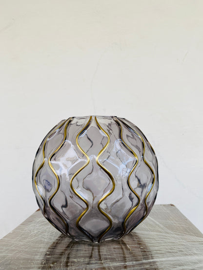 Premium Imported Designer lavender Glass Vase showpiece– Limited Edition