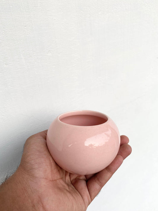 Pink ceramic planter