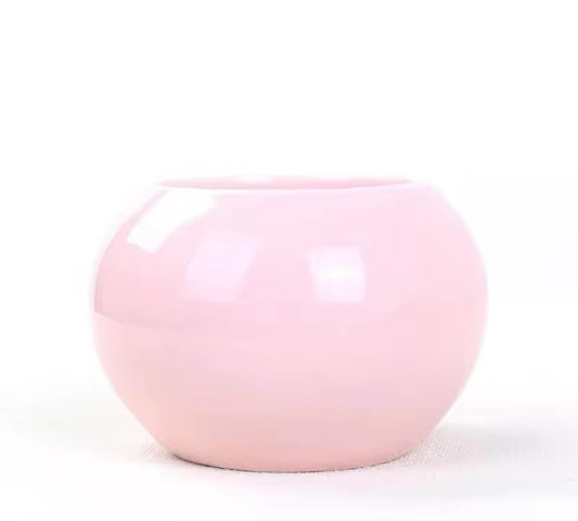 Pink ceramic planter