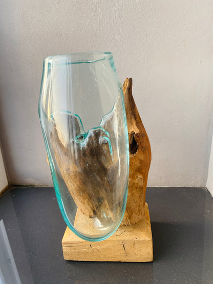 Molten Glass on teak Driftwood(rare limited edition)