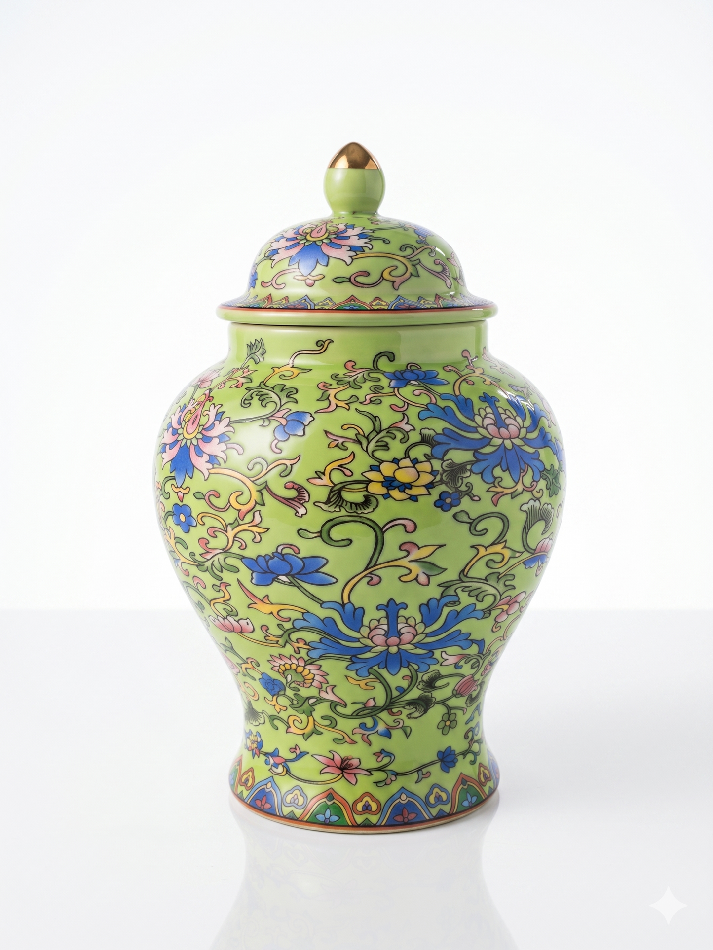 Green Porcelain Tea kitchen floral Jars With Lids –  Ceramic Tea Storage Canisters Airtight Container for Loose Tea, Sugar, Herbs (Copy)