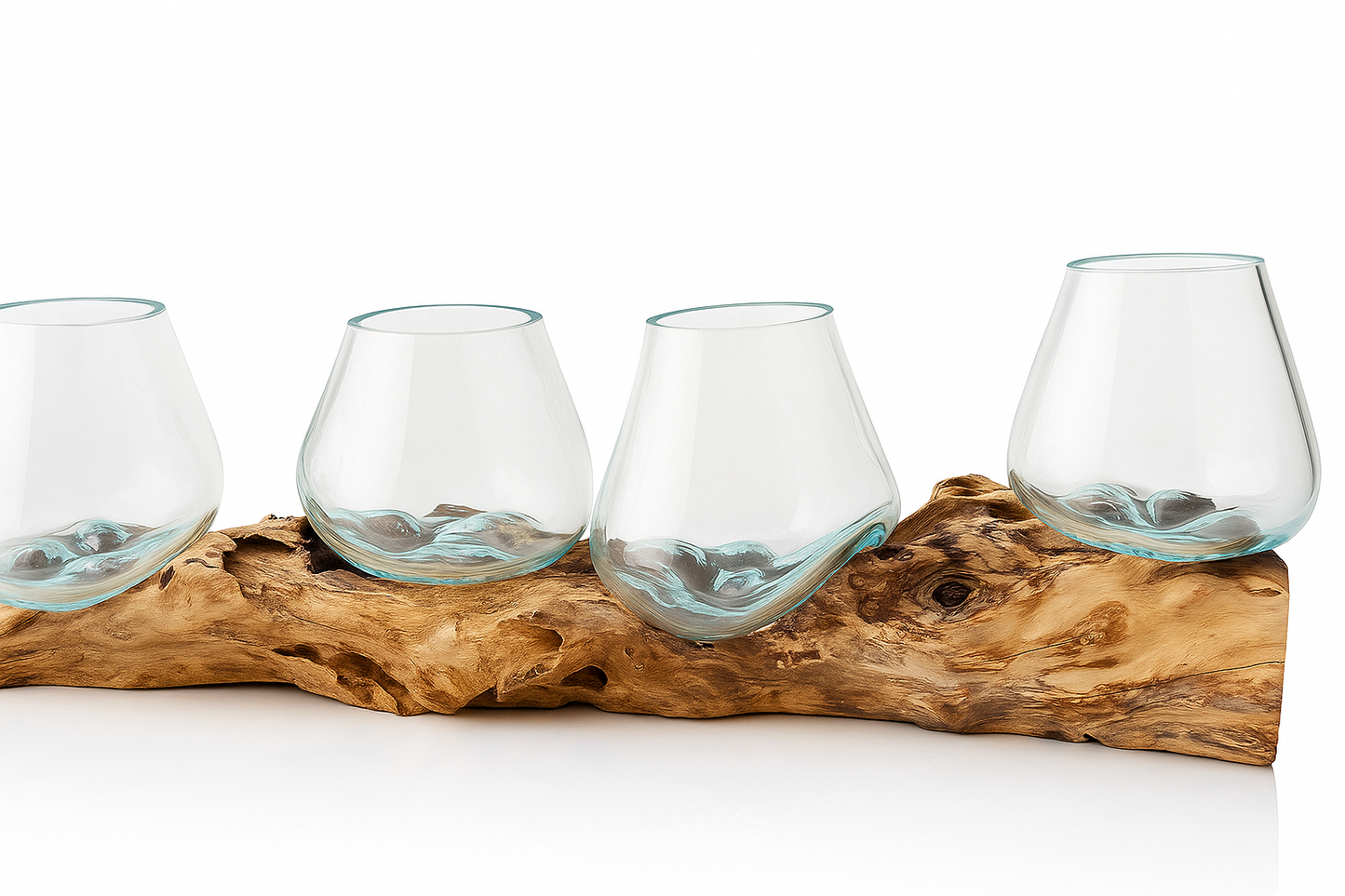 Four Molten Glass on Driftwood base(Pre-order)