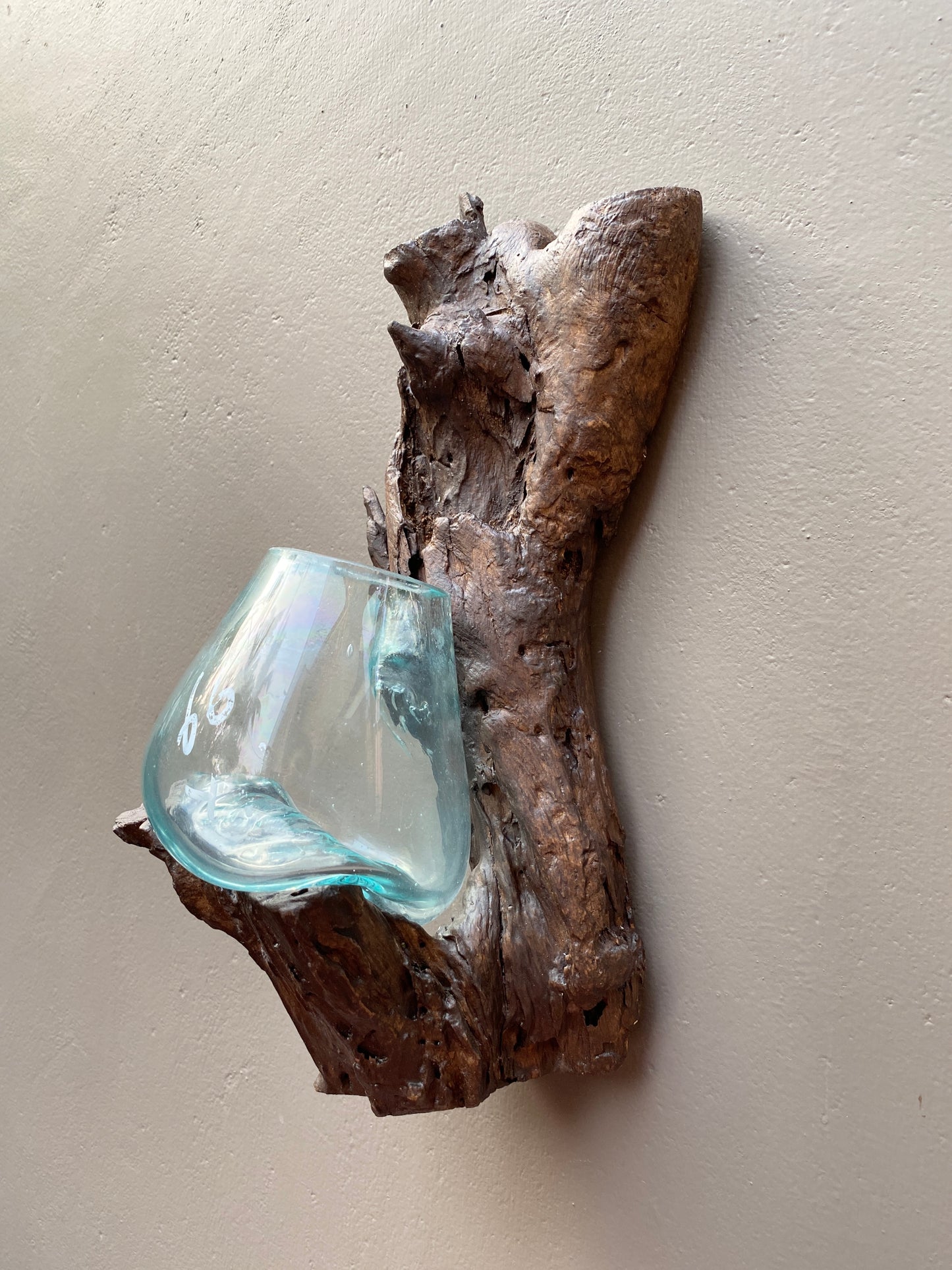 Molten Glass Driftwood Wall Planter-Driftaura(xlarge)