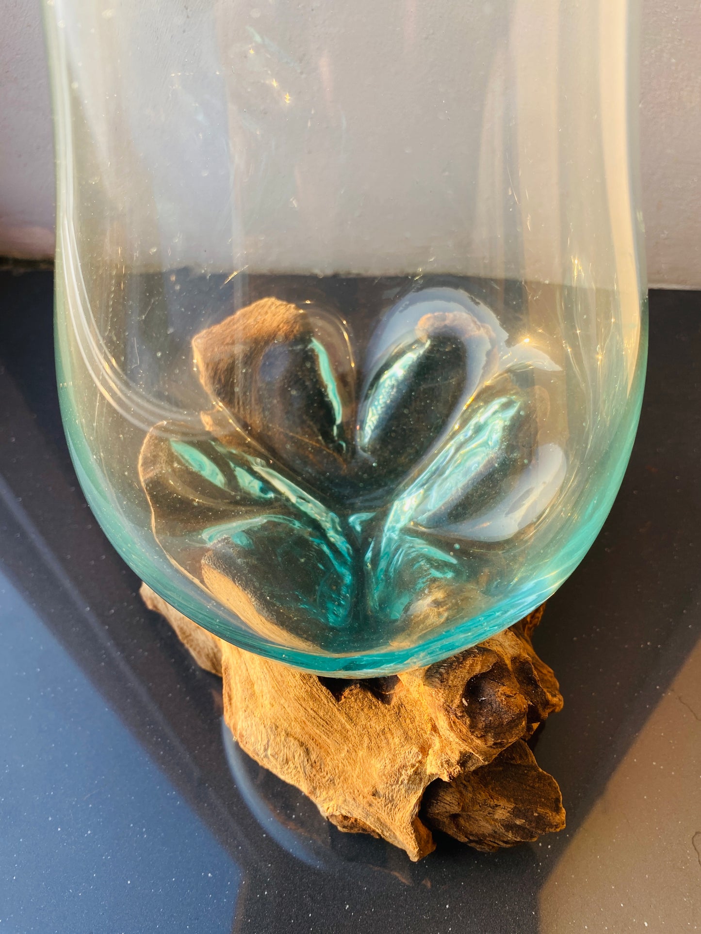 Molten Glass on teak Driftwood(rare limited edition)