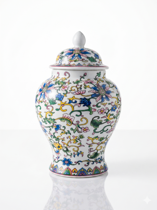 Porcelain Tea kitchen floral Jars With Lids –  Ceramic Tea Storage Canisters Airtight Container for Loose Tea, Sugar, Herbs