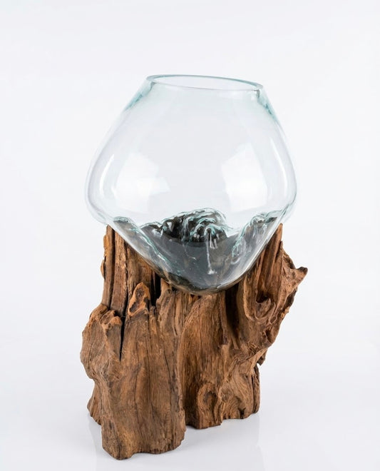 Wavecrest 3xlarge size Molten Glass on teak Driftwood