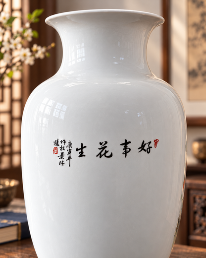 Traditional Chinese Ceramic Decorative Vase- Good things