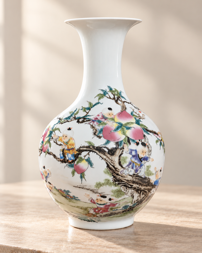 Traditional Ceramic Decorative Vase- Reaching of Longevity