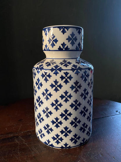 imported ceramic Decorative Luxury Blue White Chinese home decor Flower Vase