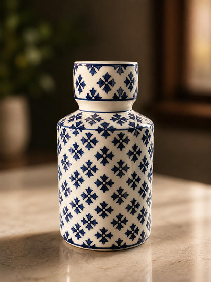 imported ceramic Decorative Luxury Blue White Chinese home decor Flower Vase