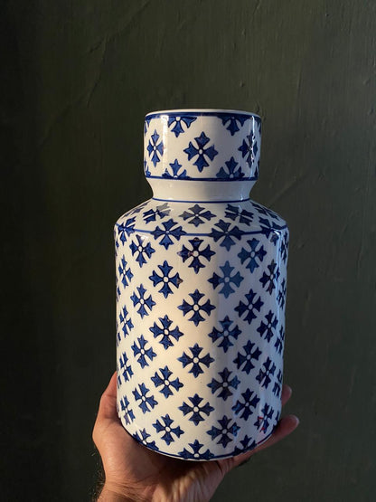 imported ceramic Decorative Luxury Blue White Chinese home decor Flower Vase