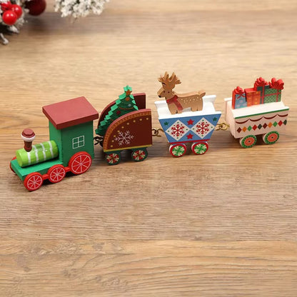 Wooden Christmas Train Decorative Set