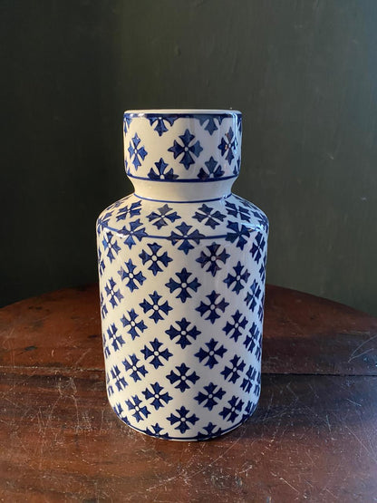 imported ceramic Decorative Luxury Blue White Chinese home decor Flower Vase