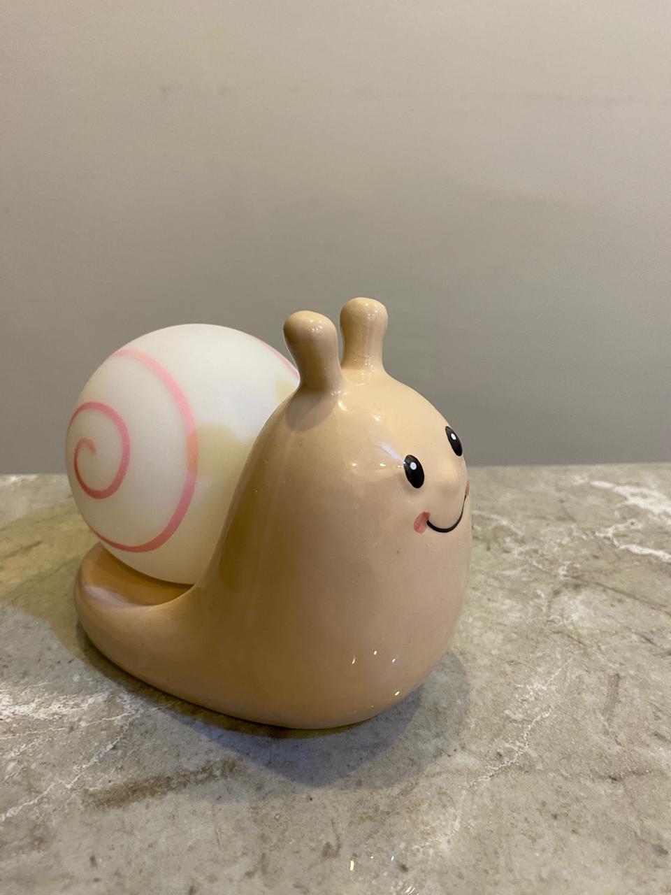 Snail Glow Ceramic LED Night Light
