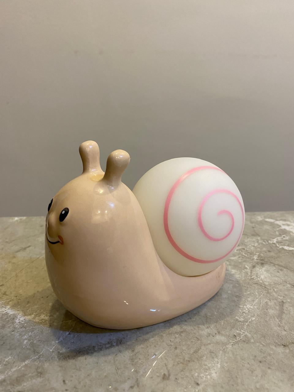 Snail Glow Ceramic LED Night Light